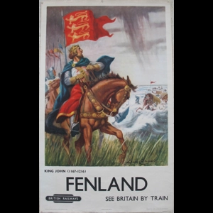 Original Railway Poster Fenland King John See Britain By Train By Lance Cattermole