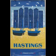 Original Railway Poster Hastings By Train Network Southeast By Edward Pond