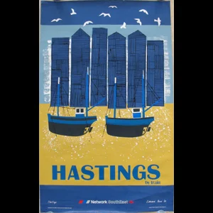 Original Railway Poster Hastings By Train Network Southeast By Edward Pond