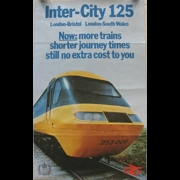 Original Railway Poster Intercity 125 London Bristol South Wales Now More Trains Shorter Journey Times Still No Extra Cost To You Silver Jubilee 1977