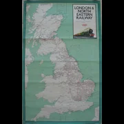Original Railway Poster LNER London And North Eastern Railway System Map 1946