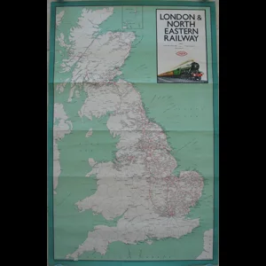 Original Railway Poster LNER London And North Eastern Railway System Map 1946