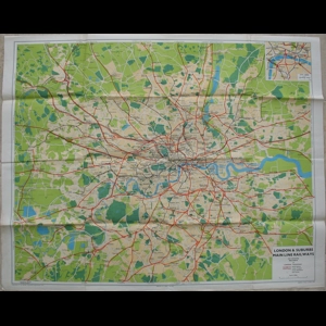 London and Suburbs Map 1956