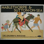 Original LNER Railway Poster Mablethorpe And Sutton On Sea The Childrens Paradise Donkey By Tom Purvis