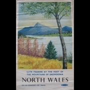 Original Railway Poster North Wales Llyn Padarn At The Foot Of The Mountains Of Snowdonia By Peter Collins