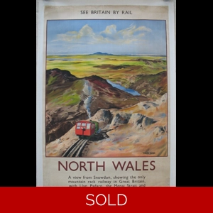 Original Railway Poster North Wales Snowdon Mountain Railway By David Cobb