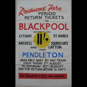 Reduced Fare to Blackpool