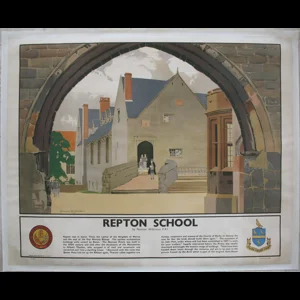 Original Railway Poster Repton School Famous Public Schools On The LMS By Norman Wilkinson