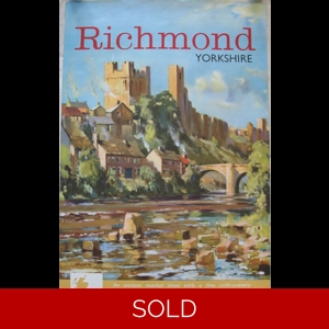 Original Railway Poster Richmond Yorkshire See Britain By Train By Edward Wesson