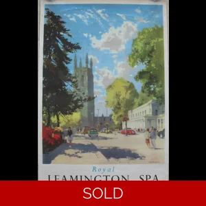 Original Railway Poster Royal Leamington Spa Travel By Train By Jack Merriott