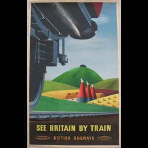 Original Railway Poster See Britain By Train British Railways Oasthouses By Kenneth Bromfield