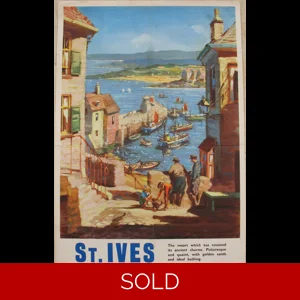 Original Railway Poster St Ives Carnival Week May 29 To June 4 Travel By Train By John Power