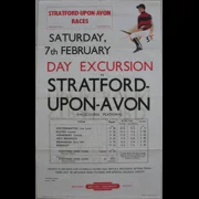 Original Railway Poster Stratford Upon Avon Races Day Excursion 1959 Pat Keely