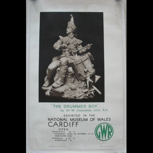 Original GWR Railway Poster The Drummer Boy By Sir W Goscombe John RA Exhibited In The National Museum Of Wales Cardiff