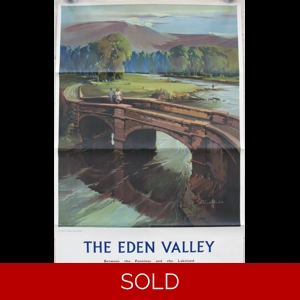 Original Railway Poster The Eden Valley The Eden At Bolton Near Appleby Claude Buckle