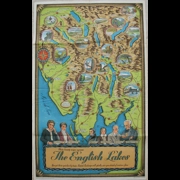 Original Railway Poster The English Lakes Where Beauty Reigns Supreme You Get There Quicker Map By Train David William Burley