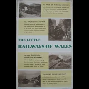 Original Railway Poster The Little Railways Of Wales The Vale of Rheidol Railway Talyllyn Railway Snowdon Mountain Railway Great Orme Railway