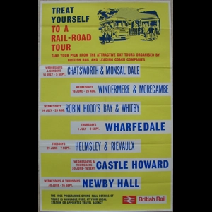 Original Railway Poster Treat Yourself to a Rail Road Tour
