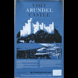 Original Railway Poster Visit Arundel Castle Reginald Lander