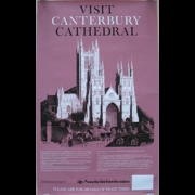 Original Railway Poster Visit Canterbury Cathedral By Reginald Lander