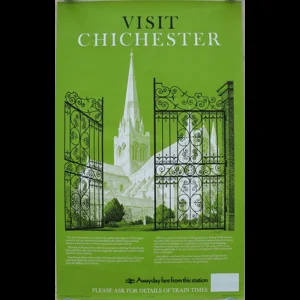 Original British Railway Poster Visit Chichester By Reginald Lander