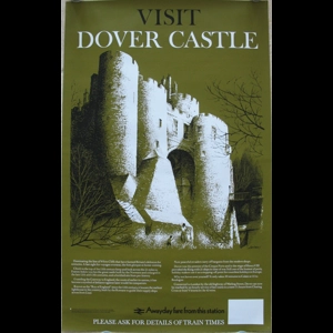 Original British Railway Poster Visit Dover Castle Constable's Tower and Gate By Reginald Lander