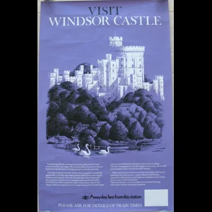 Original Railway Poster Visit Windsor Castle By Reginald Lander