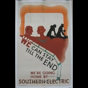 Original Railway Poster We Can Stay Till The End We're Going Home By Southern Electric By May Bethell Jones