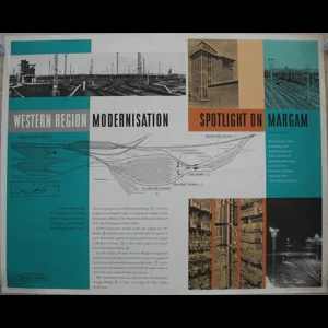 Original Railway Poster Western Region Modernisation Spotlight On Margam