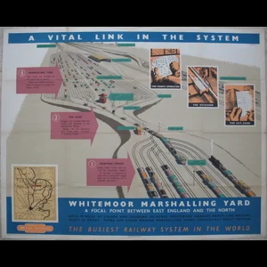 Original Railway Poster Whitemoor Marshalling Yard A Vital Link In The System By F Donald Blake