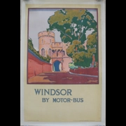 Original Railway Poster London Transport Windsor By Motor Bus Norman Gate By Gregory Brown