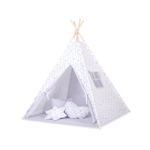 Otroški igralni šotor Teepee, sive puščice