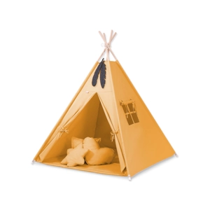 Otroški igralni šotor Teepee, medeno rumen