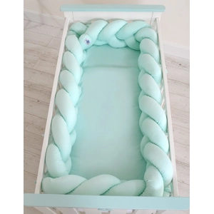 Obroba za posteljico, kitka BUMPER - mint