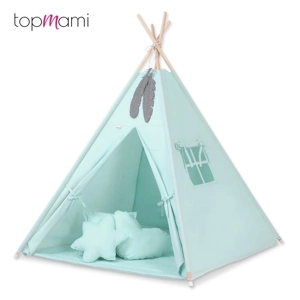 Otroški igralni šotor Teepee, svetlo modra
