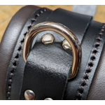 Classic Black and Dark Brown bdsm Restraints, Real Leather