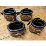 Classic Rustic Brown and Black bdsm Restraints, Real Leather