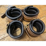 Classic Rustic Brown and Black bdsm Restraints, Real Leather