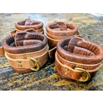 Classic Rustic Brown bdsm Restraints, Real Leather