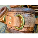 Classic Rustic Brown bdsm Restraints, Real Leather