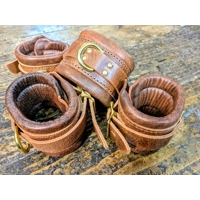 Classic Rustic Brown bdsm Restraints, Real Leather