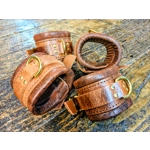 Classic Rustic Brown bdsm Restraints, Real Leather