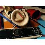 Heavy Padded Leather Bondage Cuffs Black and Creamy White