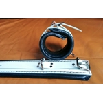 White and Black Heavy Padded Leather Bondage Cuffs