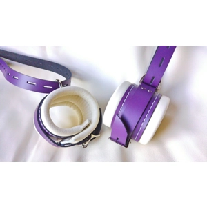 Purple and Ivory wrsit cuffs..