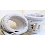 Padded Bondage Restraints - White Wrist, Ankle, Luxery Soft Nappa Lined