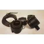 Classic Black and Brown Restraints. Wrist, Ankle and Collar