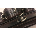 Classic Black and Brown Restraints. Wrist, Ankle and Collar