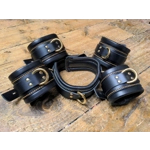 Classic Bondage Restraints - Brass hardware