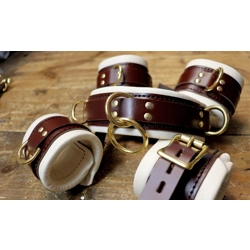 Classic Bondage Restraints - Brass hardware